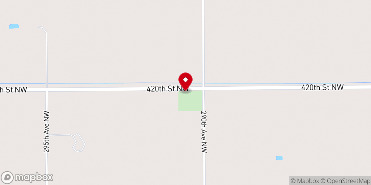 Map showing location of Salem Lutheran church