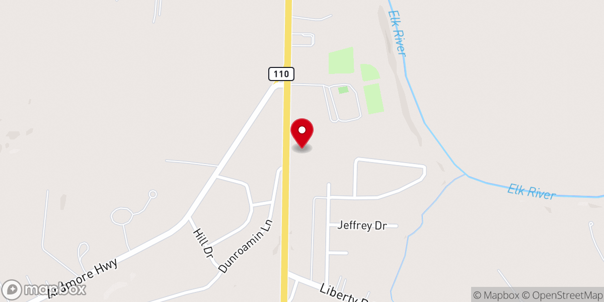Map showing location of Fayetteville ARP Church
