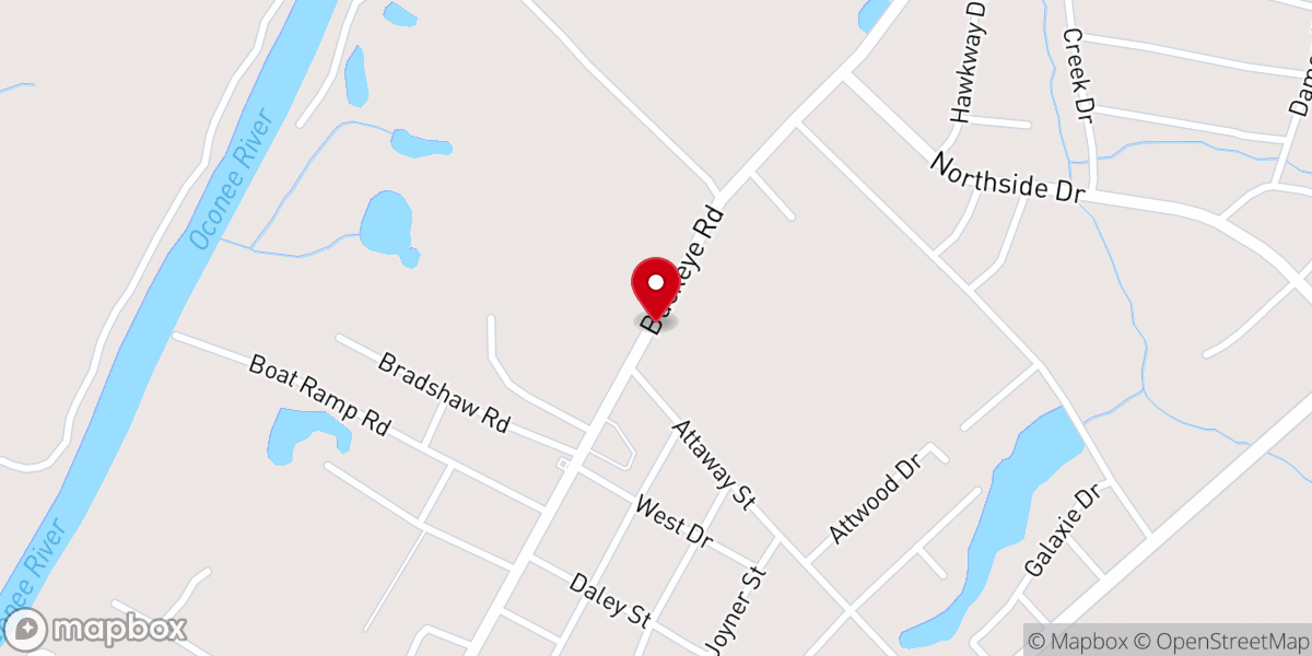 Map showing location of Holly Spring Baptist Church