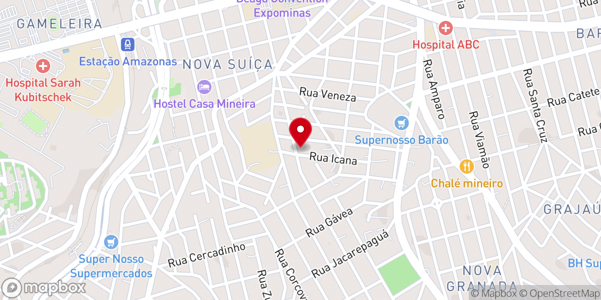 Map showing location of Igreja Batista Nova Suiça