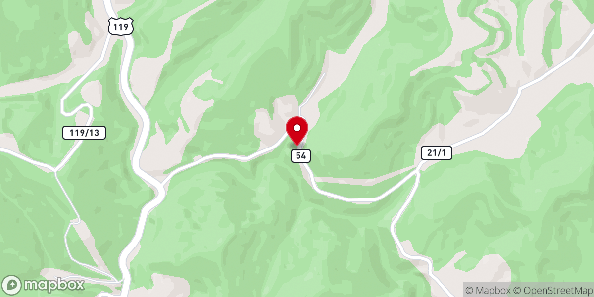Map showing location of McKown Creek Chapel