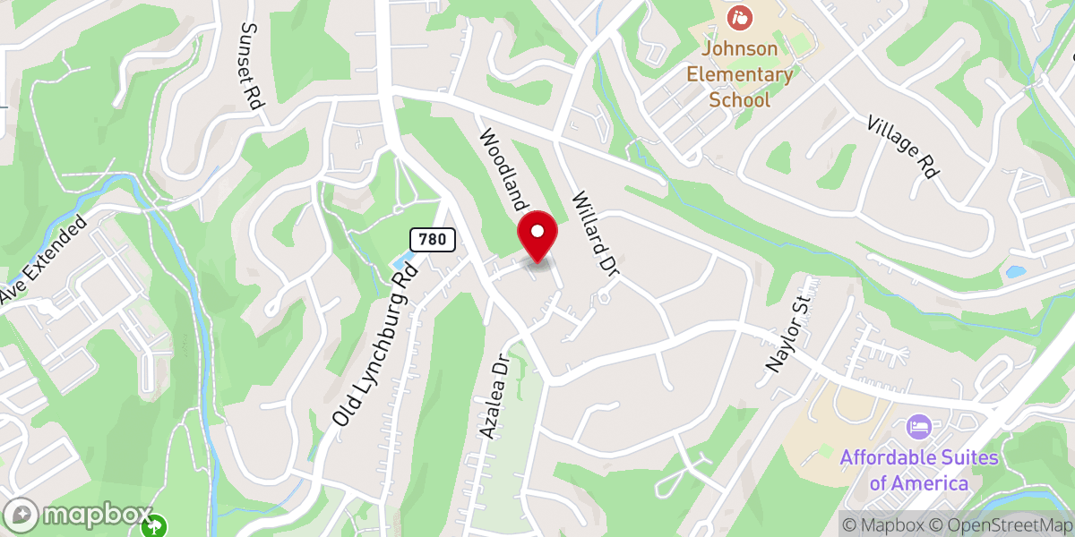 Map showing location of Park Lane Free Will Baptist Church