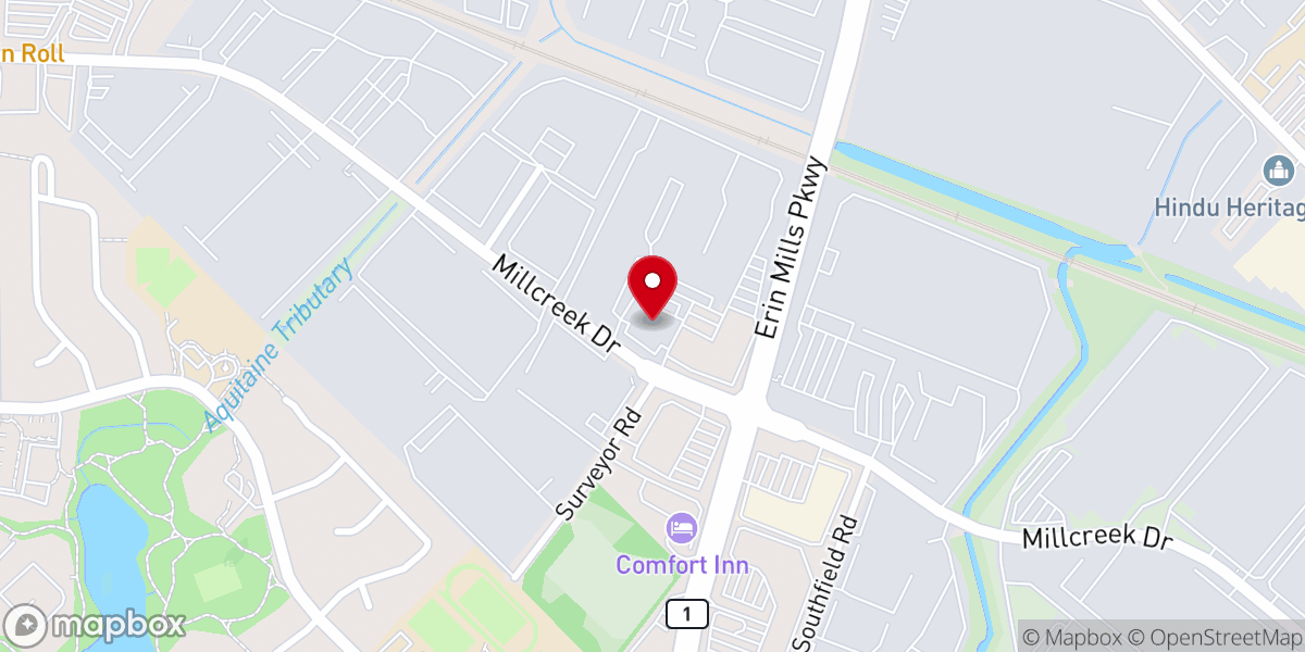 Map showing location of Fo Guang Shan Temple of Toronto