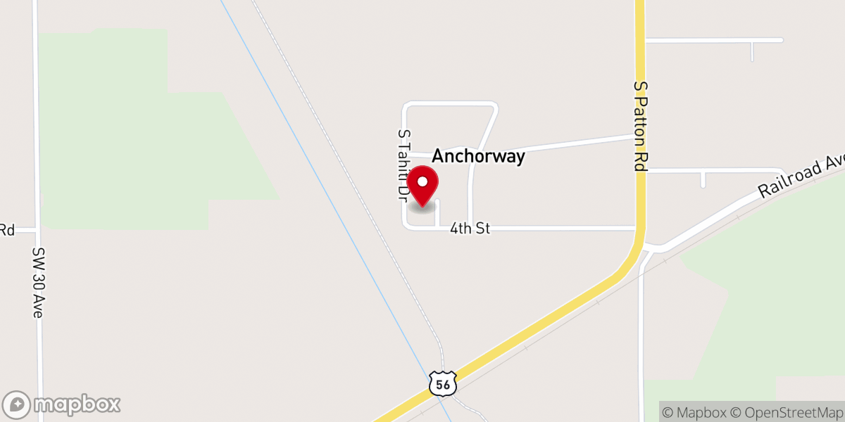 Map showing location of First Bible Baptist Church
