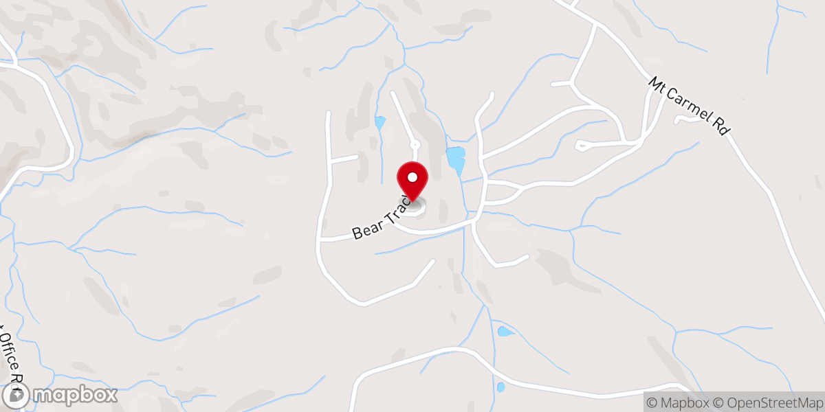 Map showing location of Bear Creek Chapel