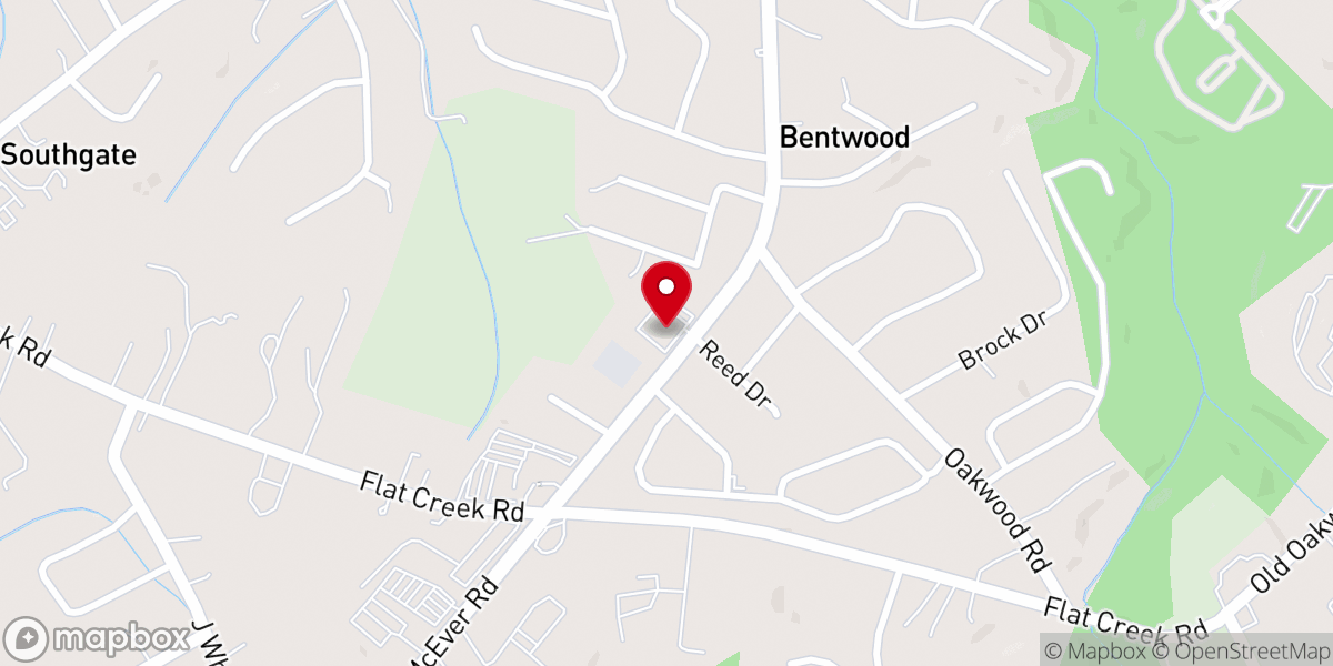 Map showing location of Oakwood Gospel Tabernacle
