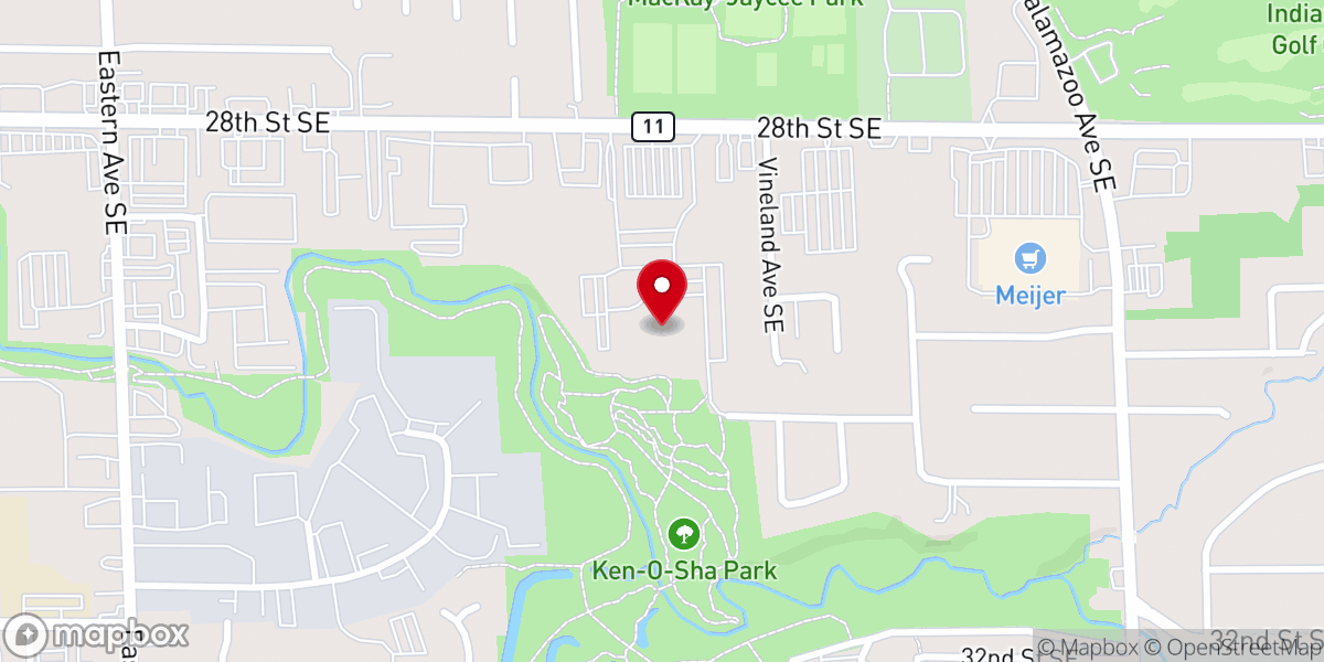 Map showing location of Calvary Baptist Church