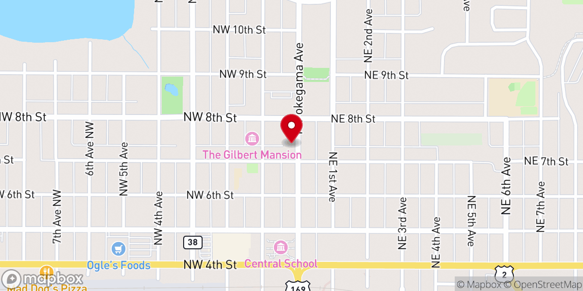 Map showing location of Community Presbyterian Church
