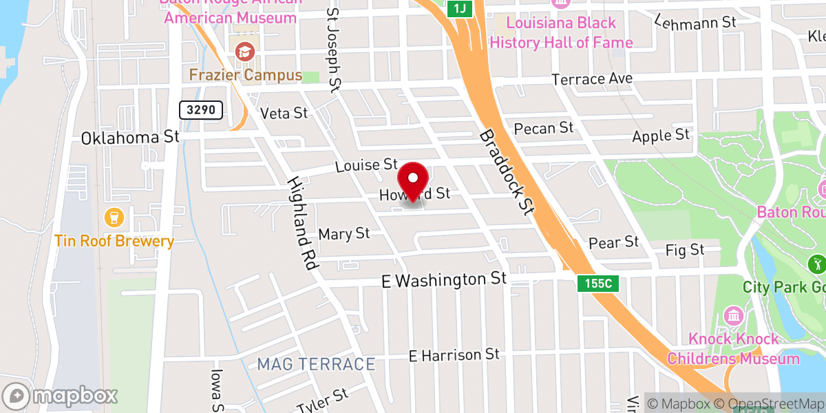 Map showing location of First Emmanuel Missionary Baptist Church