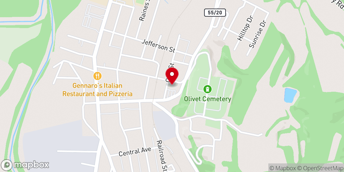 Map showing location of Moorefield Church of the Brethren