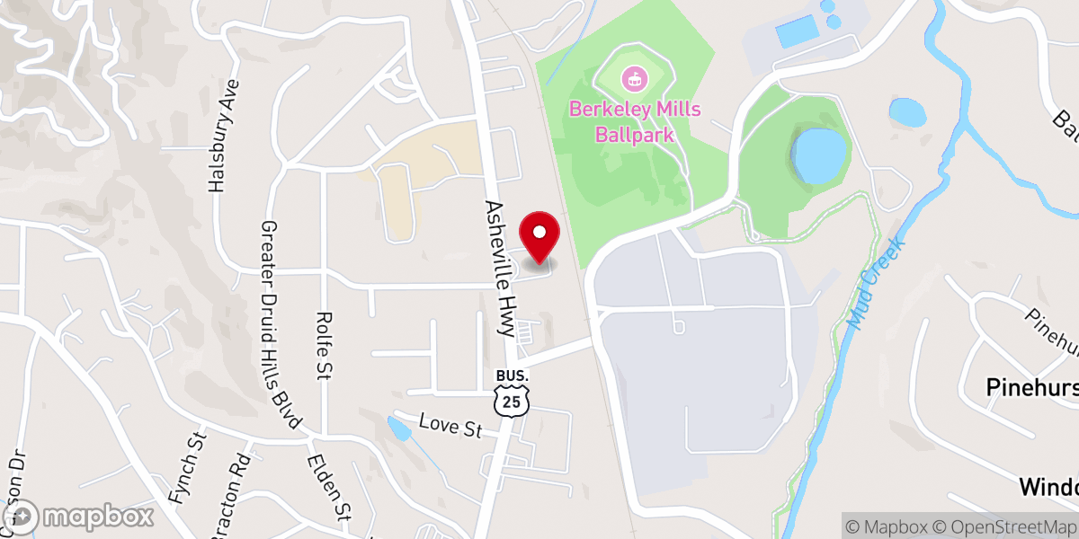Map showing location of Balfour Baptist Church