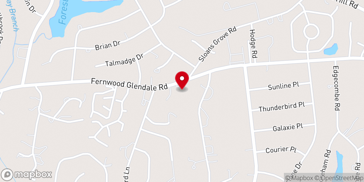 Map showing location of Providence Presbyterian Church