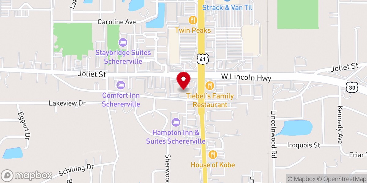 Map showing location of Freedom Evangelical Church