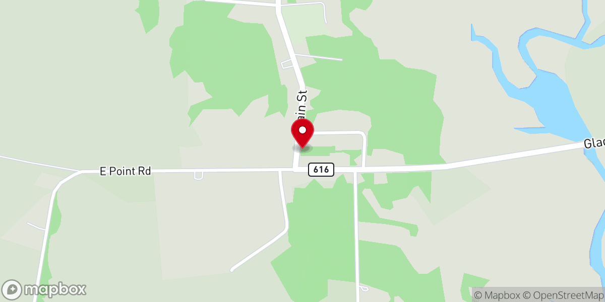 Map showing location of Heislerville United Methodist Church
