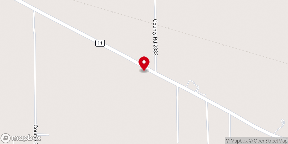 Map showing location of Elm Ridge Church