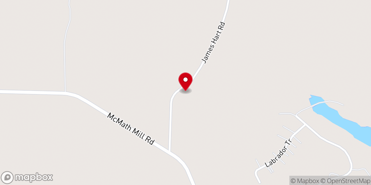 Map showing location of Union Whitely Church