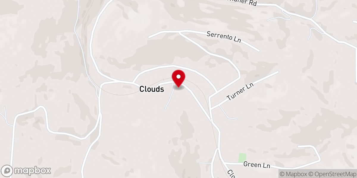 Map showing location of Clouds Memorial Baptist Church