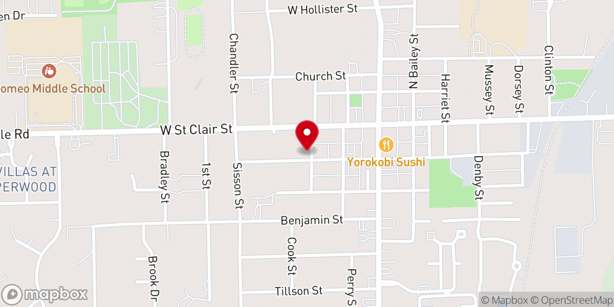 Map showing location of Jesus Baptist Detroit Church
