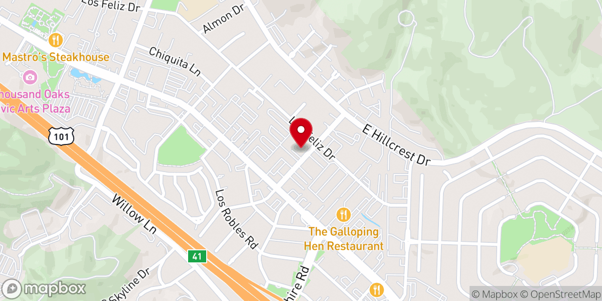 Map showing location of Calvary Chapel Conejo Valley