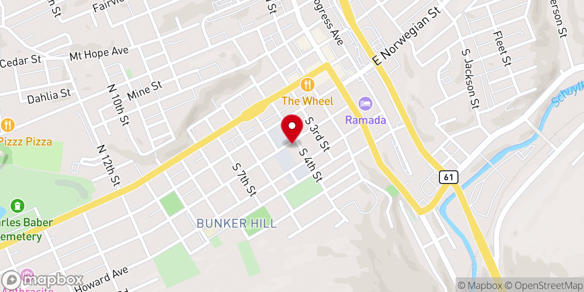 Map showing location of Saint Patrick Roman Catholic Church