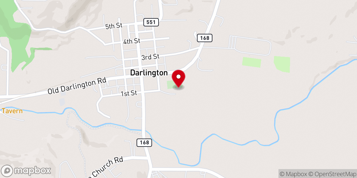 Map showing location of Free Presbyterian Church