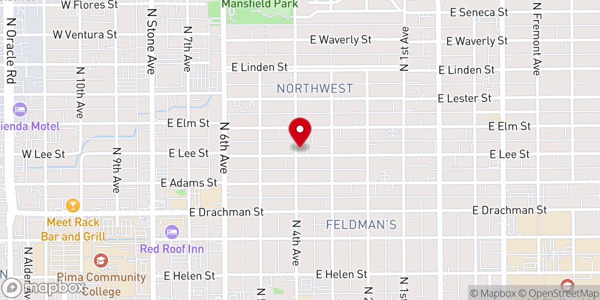 Map showing location of Mount Olive Church of God in Christ