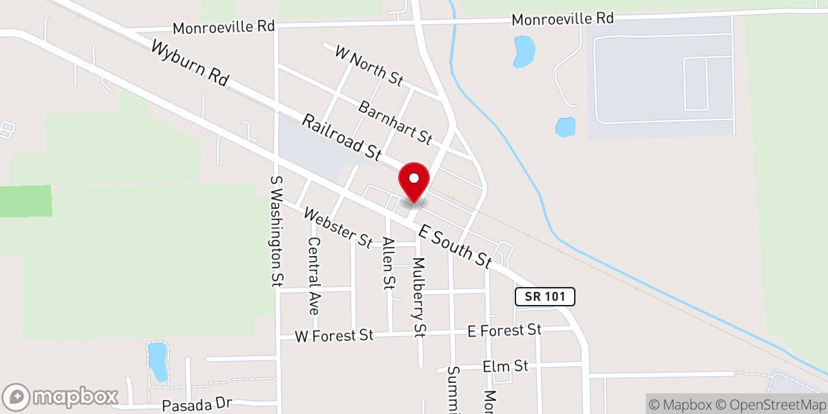 Map showing location of Monroeville