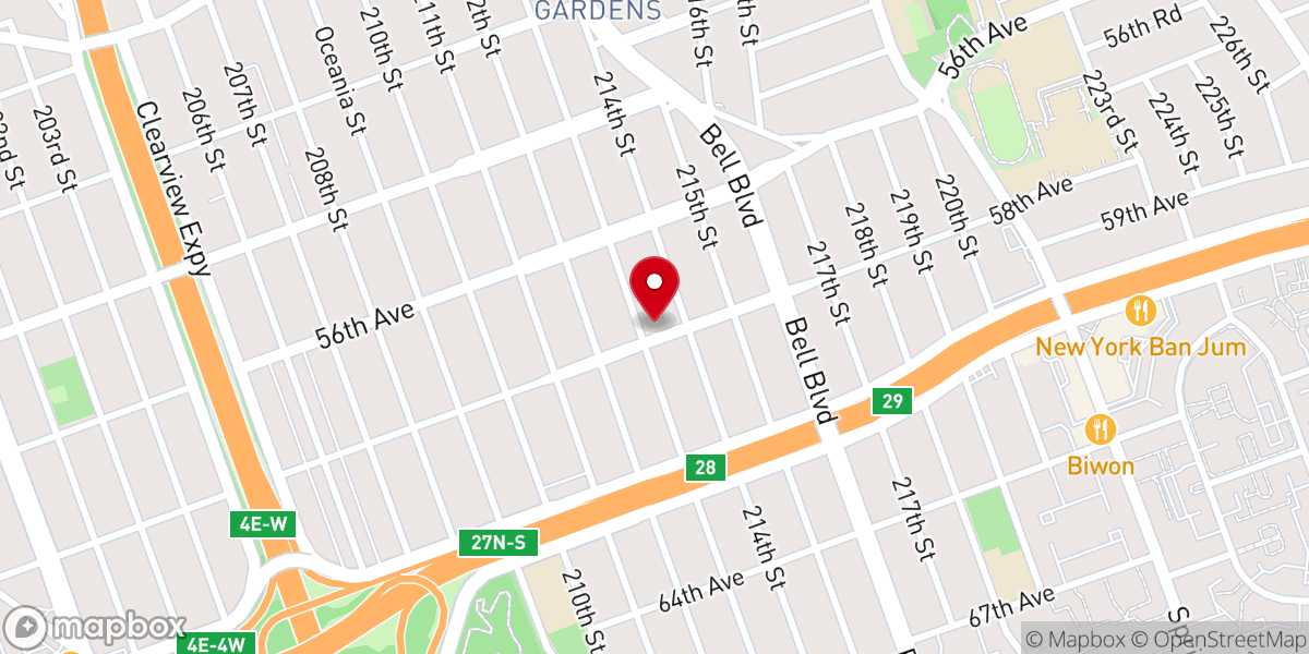 Map showing location of St. Robert Bellarmine's Roman Catholic Church 베이사이드 한인 천주 교회