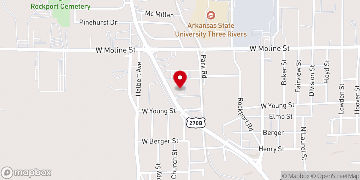 Map showing location of First Presbyterian Church