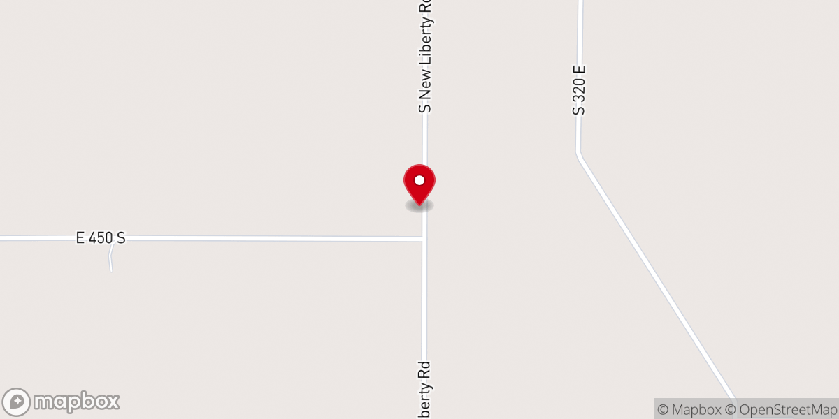 Map showing location of New Liberty Church