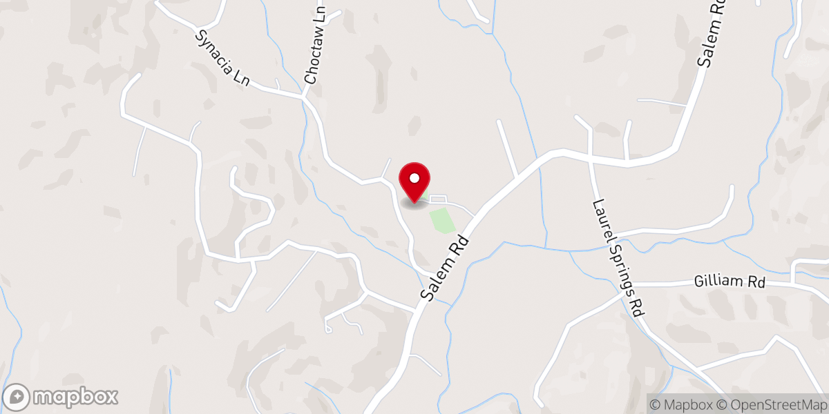 Map showing location of Salem Number 2 Missionary Baptist Church