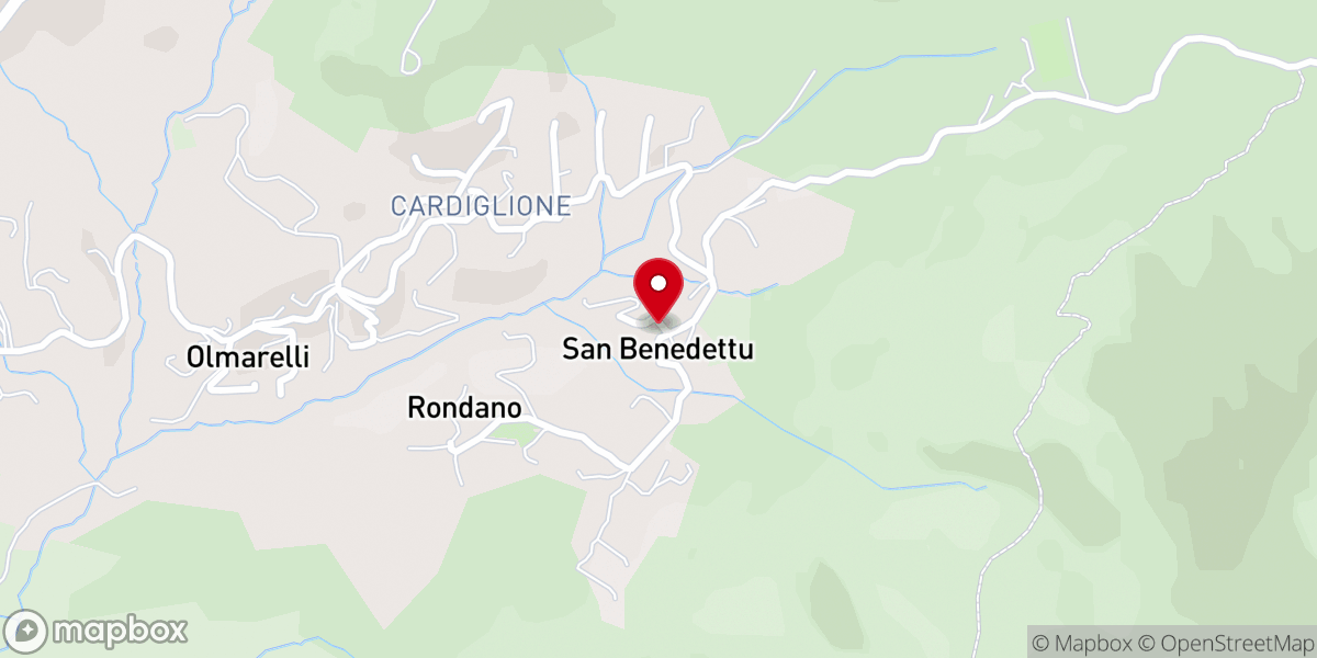 Map showing location of Église San-Benedetto de San Benedetto par Alata