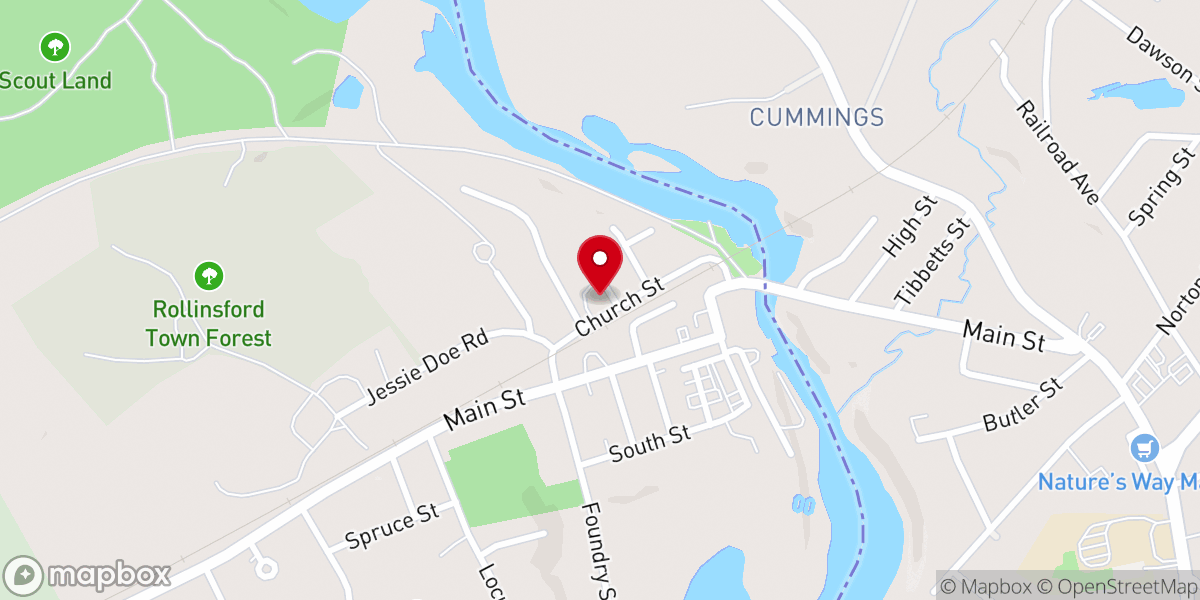 Map showing location of St. Mary Church