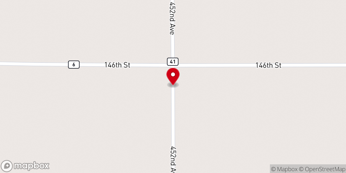 Map showing location of Lebanon Lutheran Church