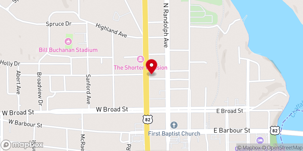 Map showing location of St James Episcopal Church