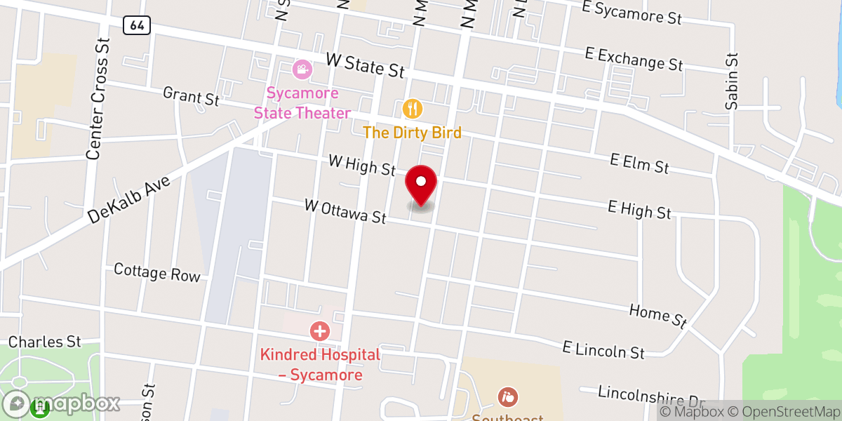 Map showing location of Evangelical Lutheran Church of Saint John