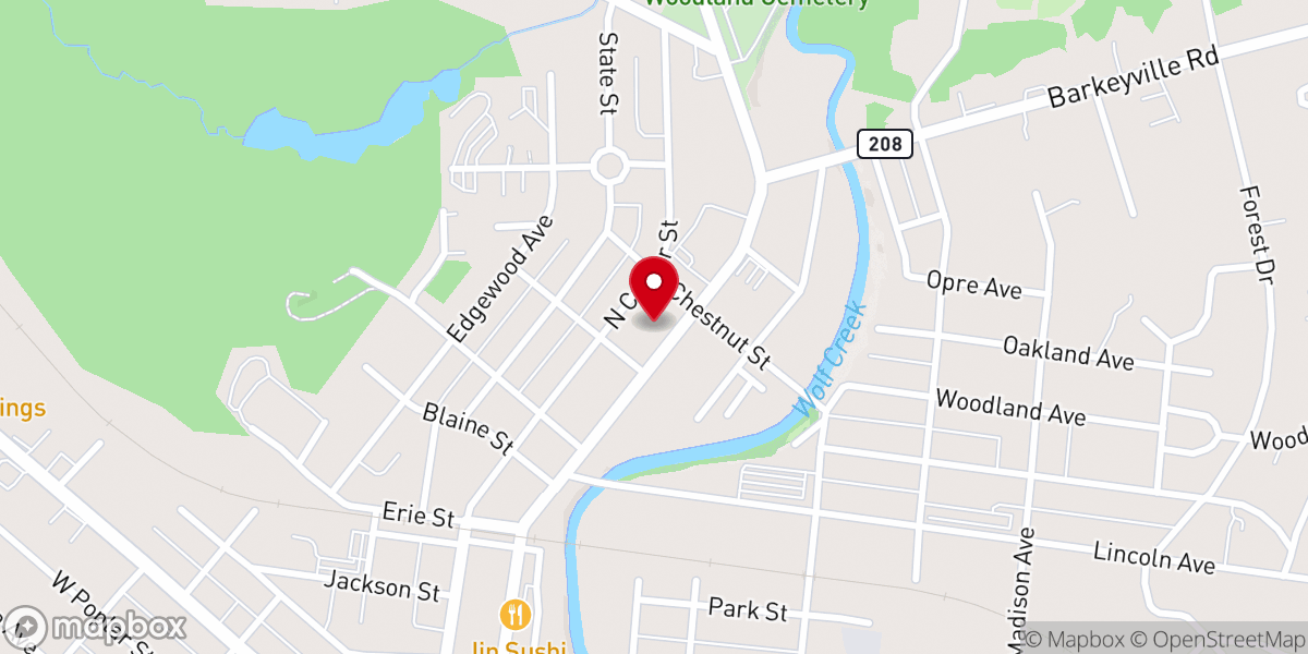 Map showing location of Fellowship Community Church