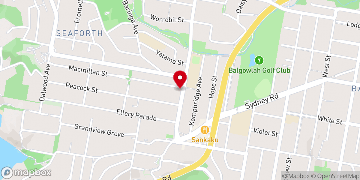 Map showing location of Seaforth Baptist Church