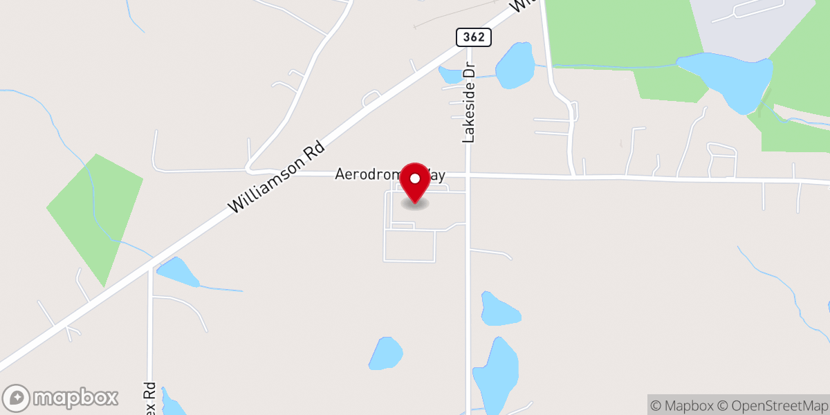 Map showing location of Oak Hill Church