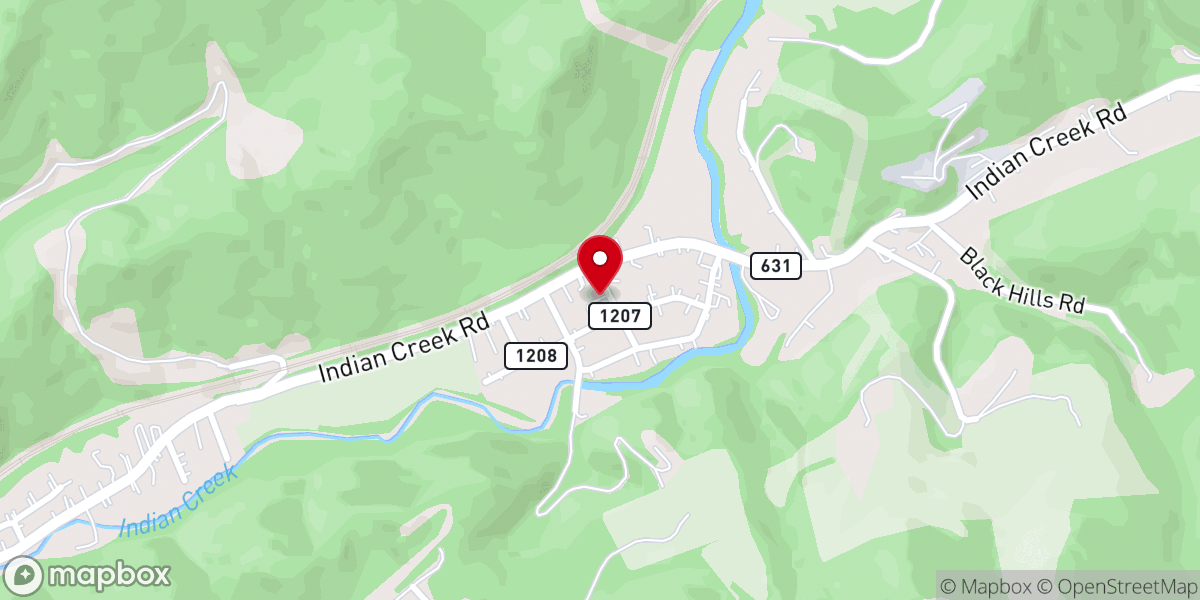 Map showing location of Calvary Baptist Church