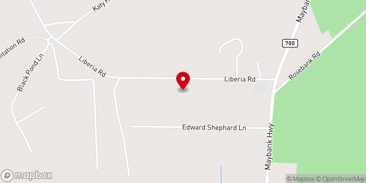 Map showing location of New Bethlehem Baptist Church