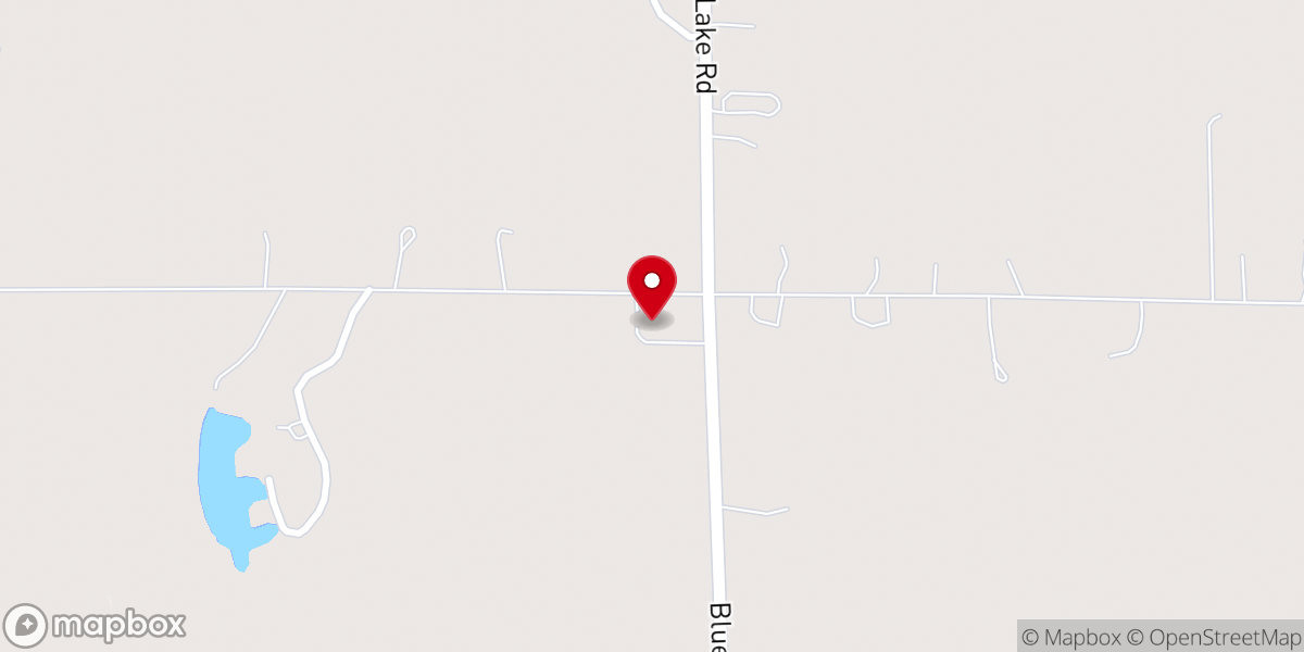 Map showing location of Big Blue Lake Chapel