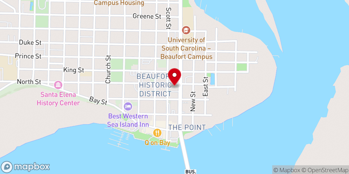 Map showing location of Carteret Street United Methodist Church