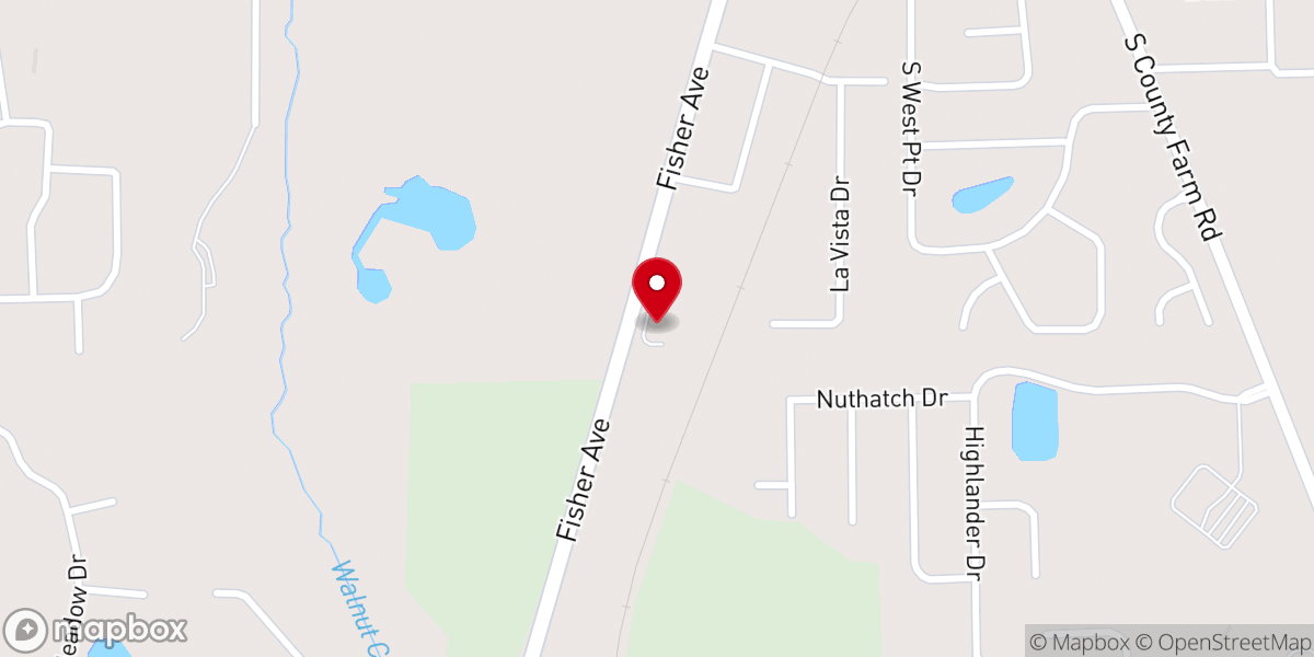 Map showing location of Hilltop Community Church