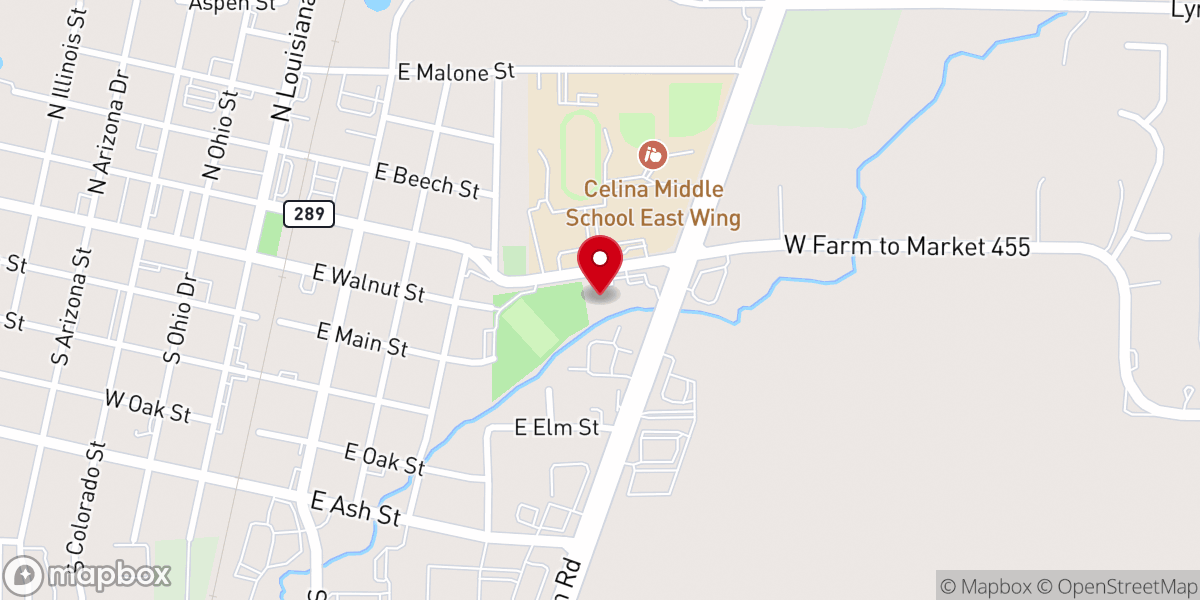 Map showing location of Lifeway Church Celina