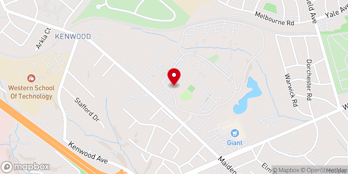 Map showing location of Our Lady of the Angels Catholic Church
