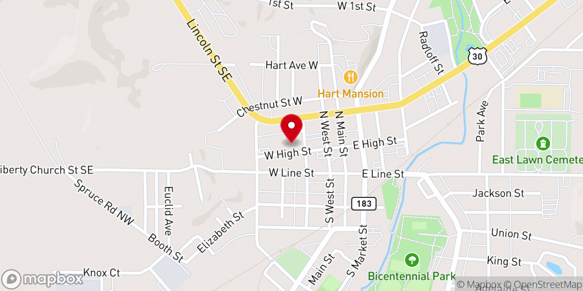Map showing location of St Gabriel Church