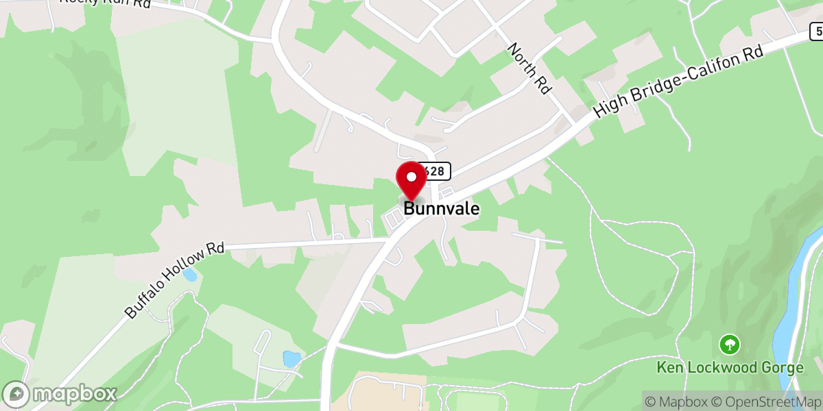 Map showing location of Bunnvale Assembly of God