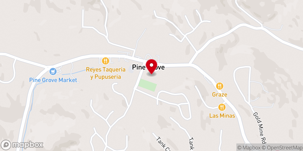 Map showing location of Pine Grove Community Services