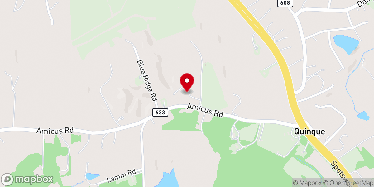 Map showing location of The Barn at Sunset Ridge